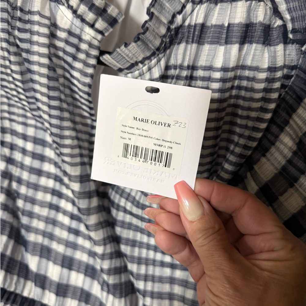 Marie Oliver Organdy Check Bay Dress